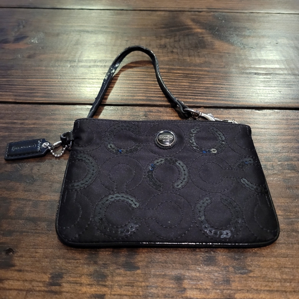 Black Coach Wristlet